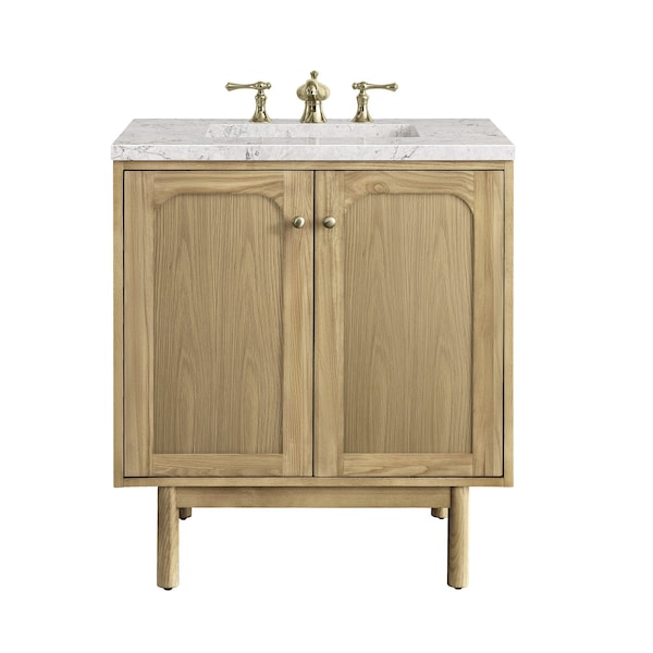 James Martin Vanities Laurent 30in Single Vanity, Light Natural Oak w/ 3 CM Eternal Jasmine Pearl Top 545-V30-LNO-3EJP - main